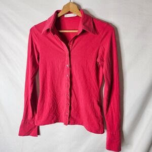 Anne Fontaine Nuage P16‎ Long Sleeve Cotton Button Front Blouse sz EU 40